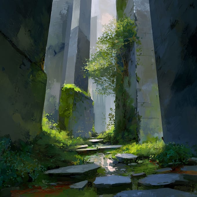 make environment concept art for you game