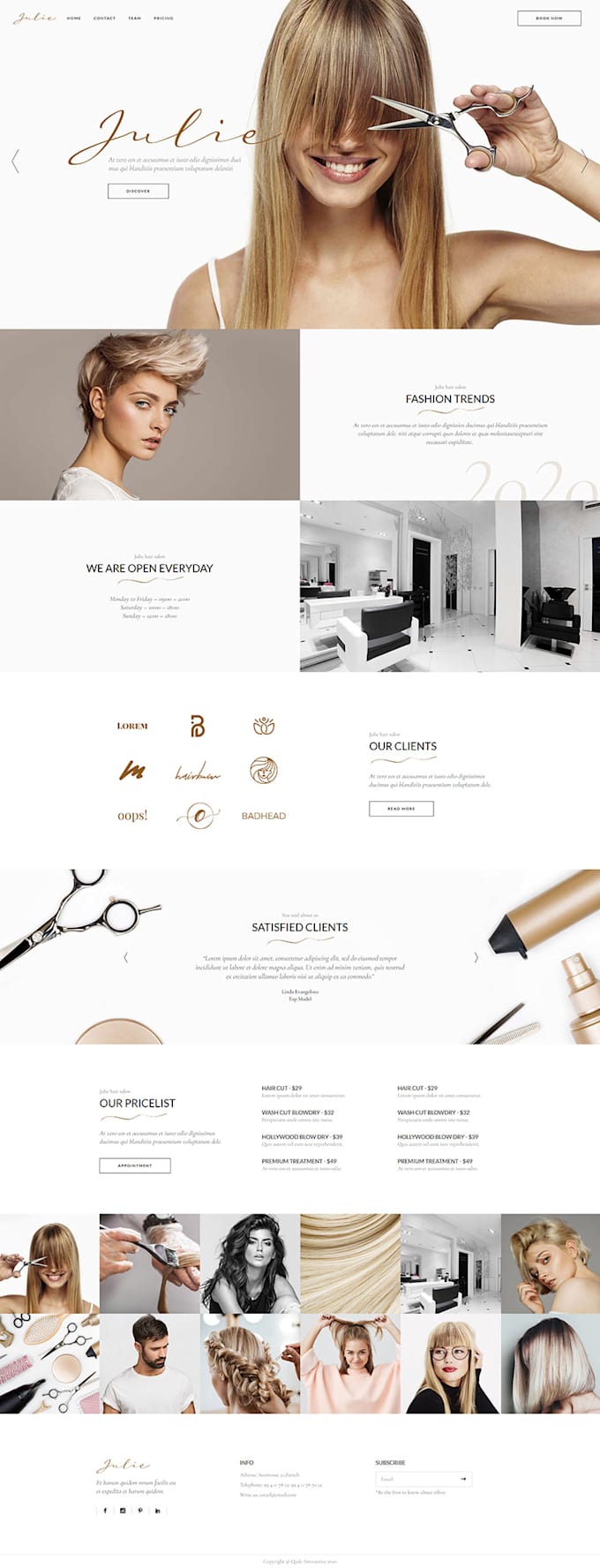 create hairdresser business website