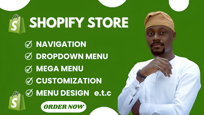 add mega menu, navigation and dropdown menu in your shopify store