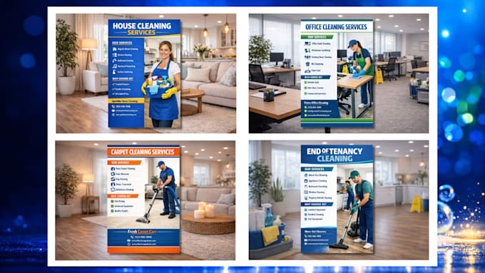 design a professional cleaning service flyer or leaflet