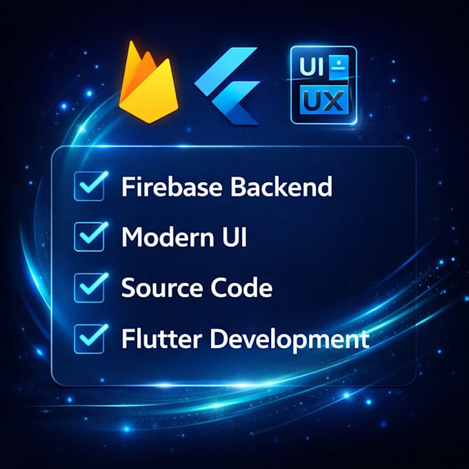 develop flutter mobile app with firebase and beautiful UI UX