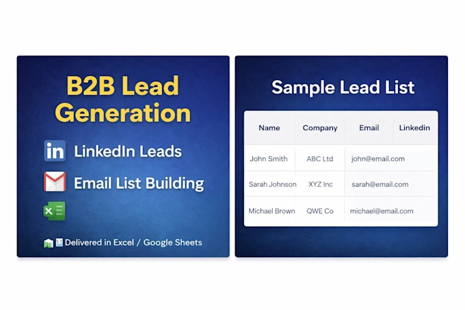 do b2b lead generation and email list building