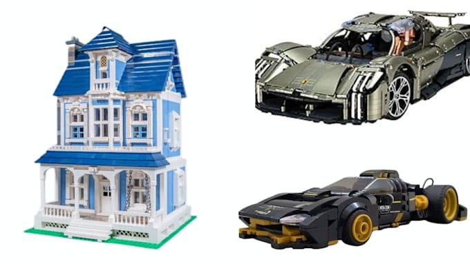 design lego technic cars, ship, trucks, houses and aircraft with XML parts lists