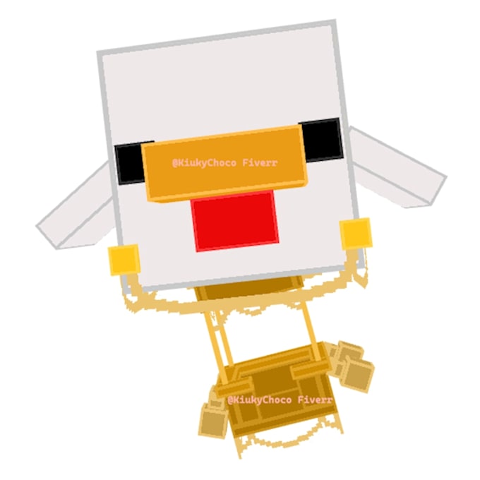 creez un modele 3d blockbench pour votre serveur minecraft