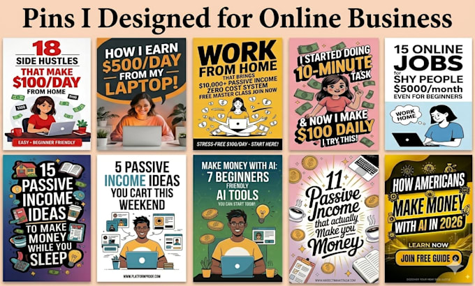 design professional high quality pinterest pins for ai tools