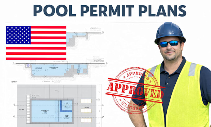 draw, review, stamp swimming pool design structural pool plans mep pool drawing