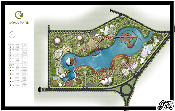 deliver quality 2d landscape plans and map illustrations