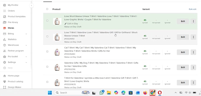 do printful product listing to shopify or etsy with SEO optimization