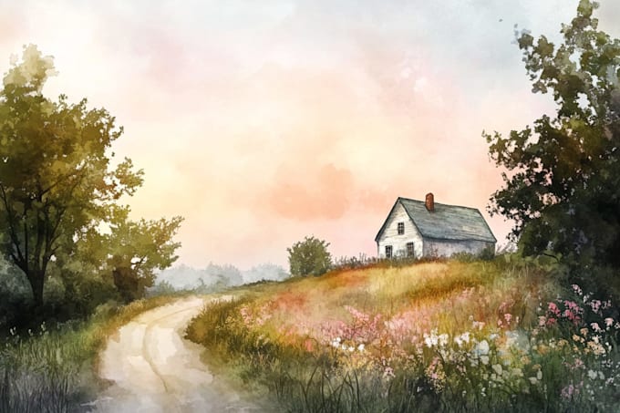 paint landscapes in watercolor