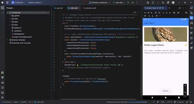 install android studio and setup android, flutter, dart sdk