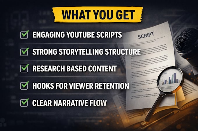 write high retention youtube scripts for finance and business