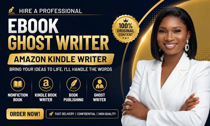ghost write ebook kindle book amazon KDP as ebook ghostwriter