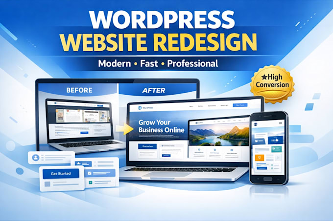 redesign wordpress website or revamp old website to modern wordpress design