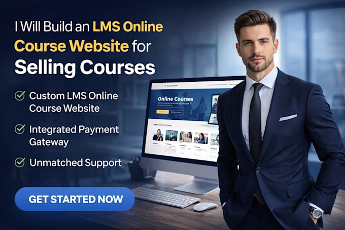 build an lms online course website for selling courses