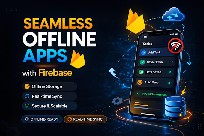 build a custom android app with firebase and offline storage