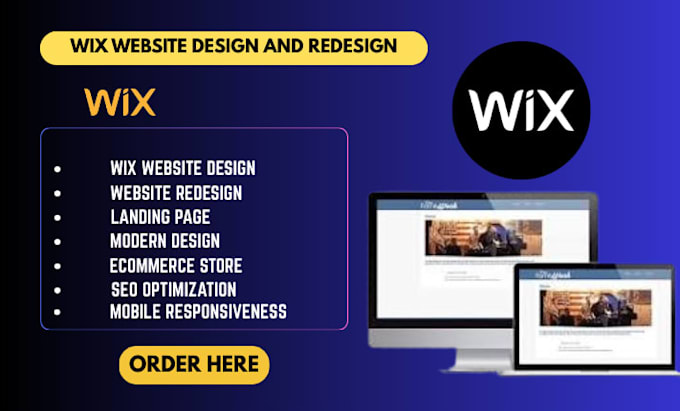 design or redesign a professional wix website with modern responsive layout