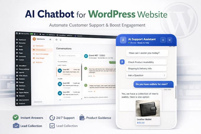 integrate ai chatbot for your wordpress woocommerce store