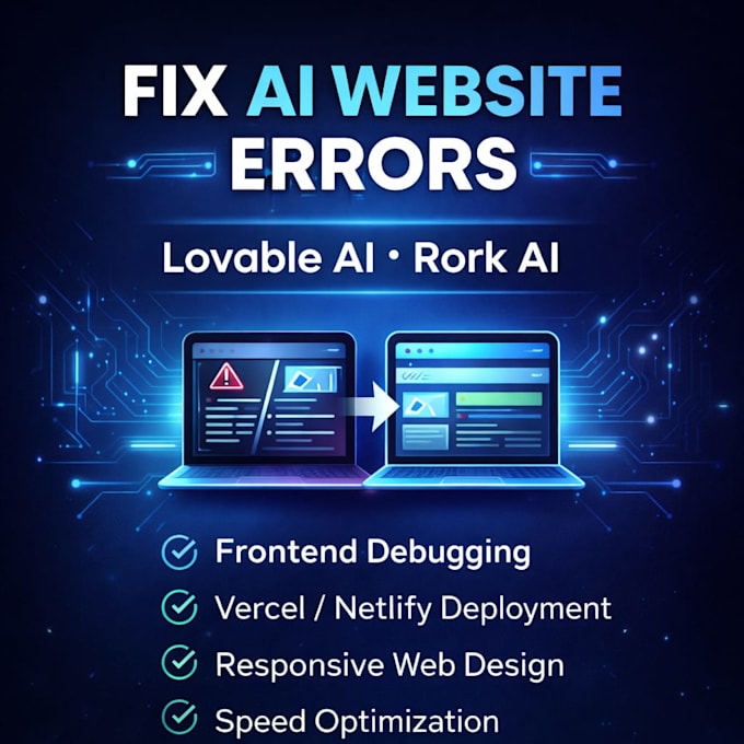 fix lovable ai or rork ai website errors, bugs, deployment issues