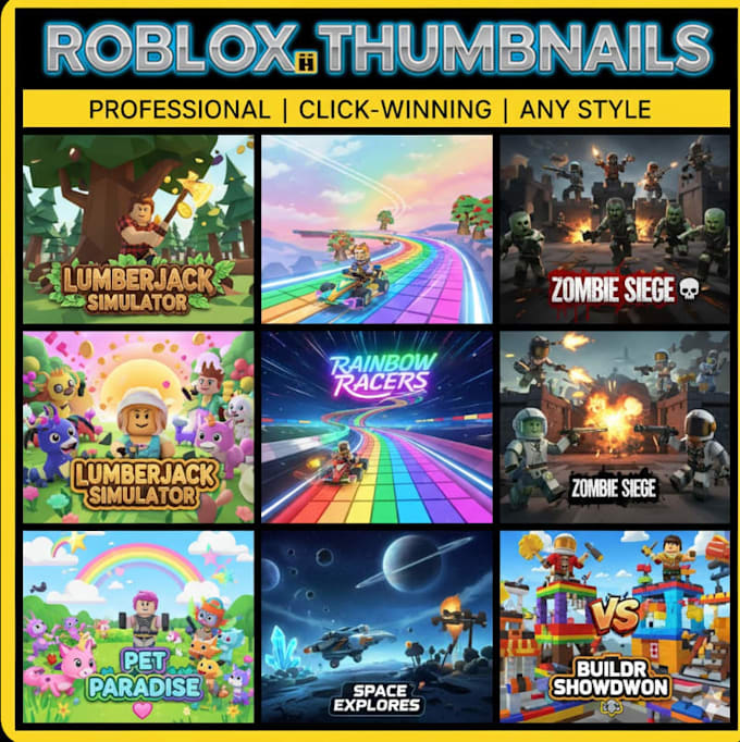 design roblox game thumbnails that get clicks
