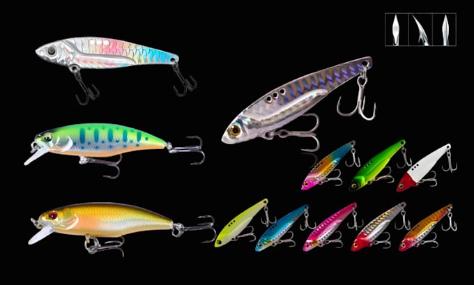 design custom 3d fish lure prototype cad fishing lure for cnc lure casting mold
