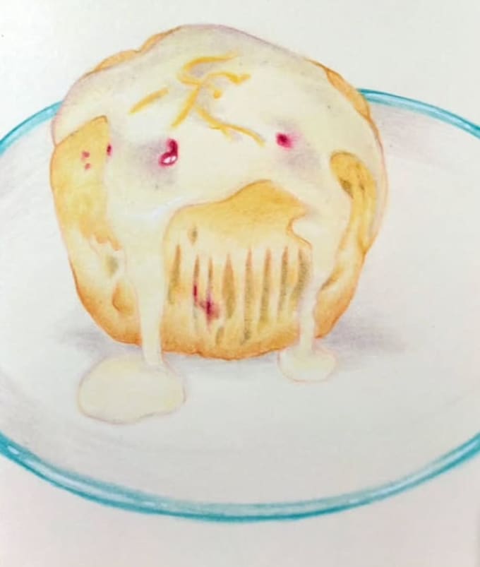 create a hand drawn bakery food illustration