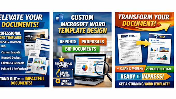 design format microsoft word templates for reports, proposals, bid documents