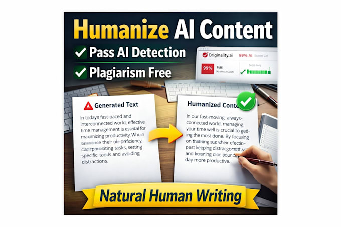 humanize ai content into natural human like undetectable text