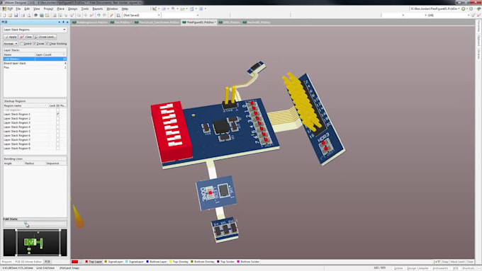create multilayer rigid flex or hybrid pcb circuit design