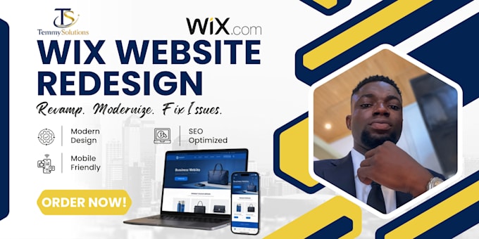 redesign wix website, revamp wix website or fix wix website issues