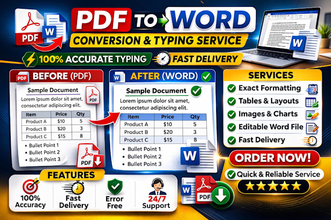 do fast data entry, copy paste, pdf to word typing work