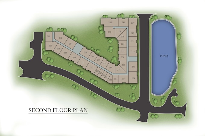 render site plan, plot plan, rv park map, subdivision layout