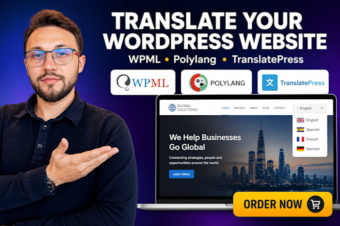 fix and translate your wordpress website using wpml, polylang, or translatepress