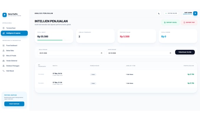 develop a professional admin panel and database management tool