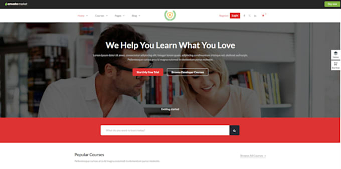 design lms elearning website lms educational website courses website tutor lms