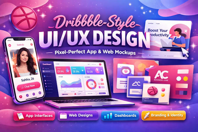 create modern UI UX design for mobile app website