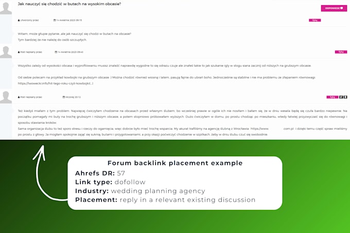 create polish forum backlinks in niche discussions