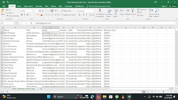 scrape website data into excel, CSV, or json using python