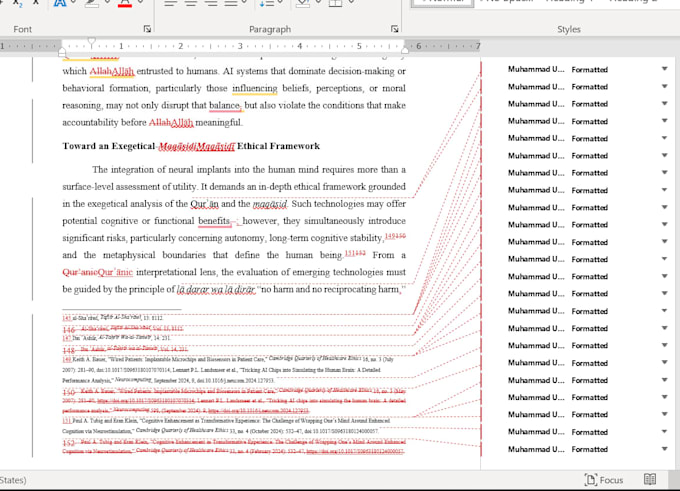 edit, proofread academic documents, fix citations and references, and use zotero