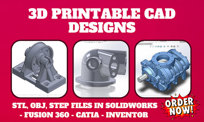 design create repair fix modify custom stl step file for 3d printing