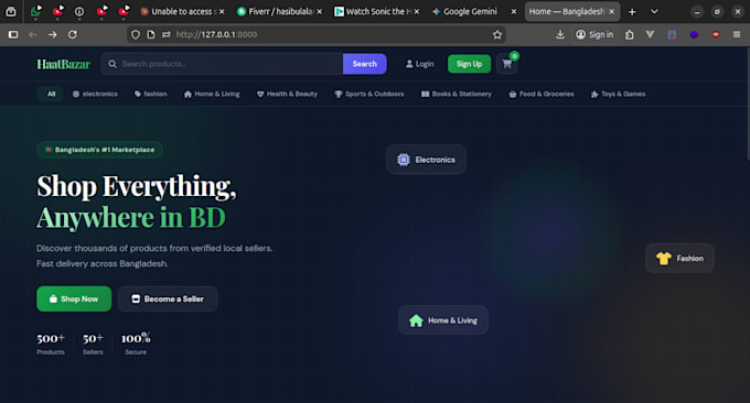 build a laravel ecommerce website with multi vendor admin panel