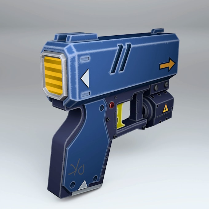 create detailed 3d sci fi gun models for games and renders