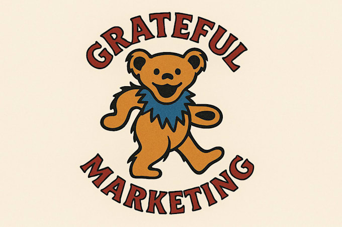 make grateful dead inspired mascot logo design without any copyright concept