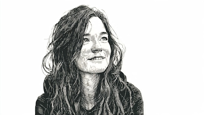 make custom portrait in linocut style