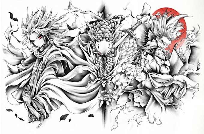 make anime tattoo design