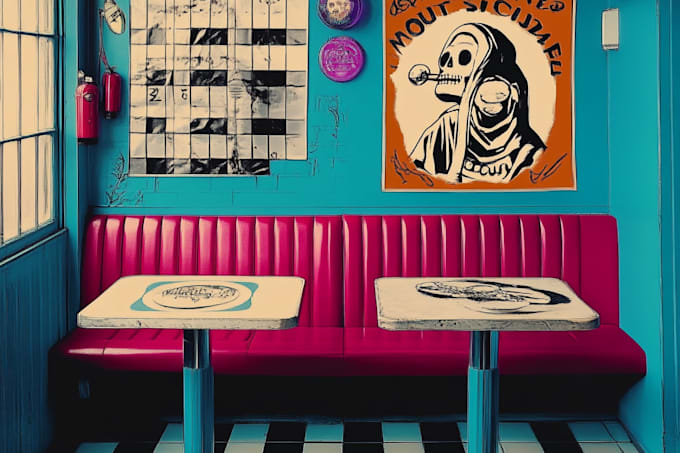 draw retro design or vintage design
