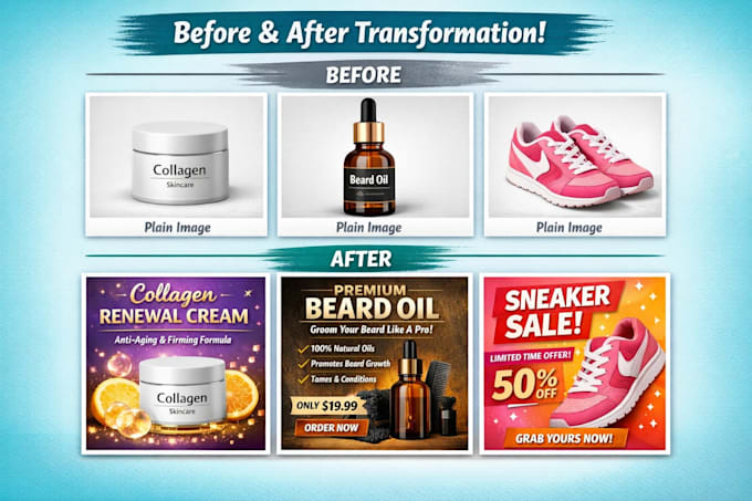 create high converting product ad poster design in canva