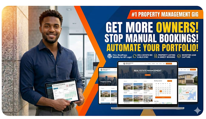 build wordpress property management real estate website vacation rental website