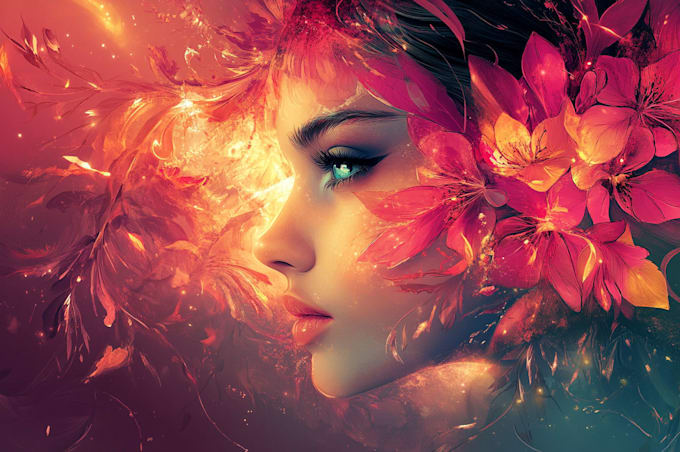 create a beautiful digital illustration