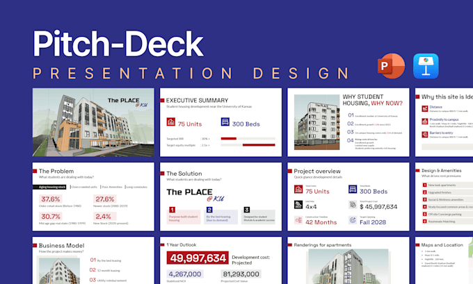 design an investor ready startup pitch deck for fundraising
