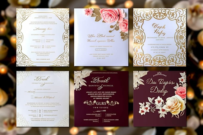 elegant wedding invitation card design